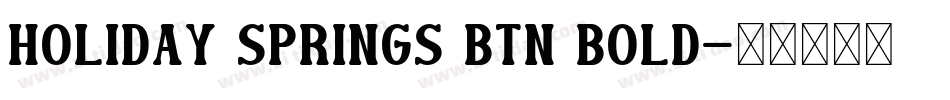 Holiday Springs BTN Bold字体转换